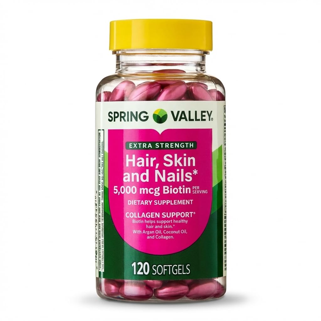 Hair Skin Nails Vitamins Biotin 5000mcg 120 Count