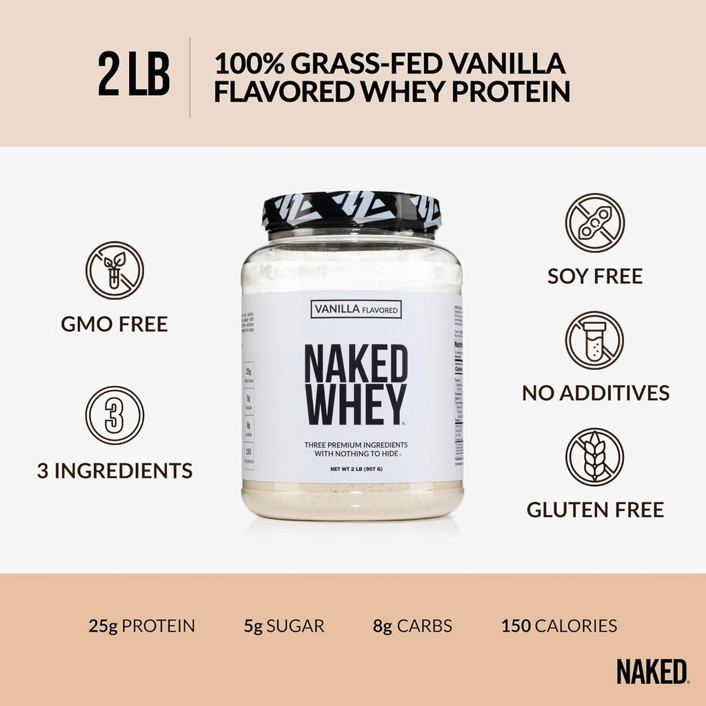 Grass Fed Whey Protein Vanilla 3 Ingredients 24 Servings
