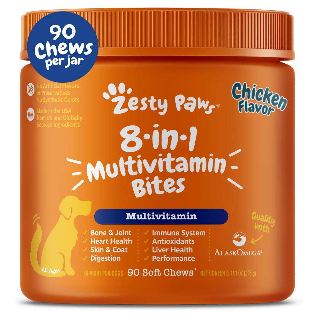 Dog Multivitamin Chews – Hip, Joint, Skin & Coat Support 90ct