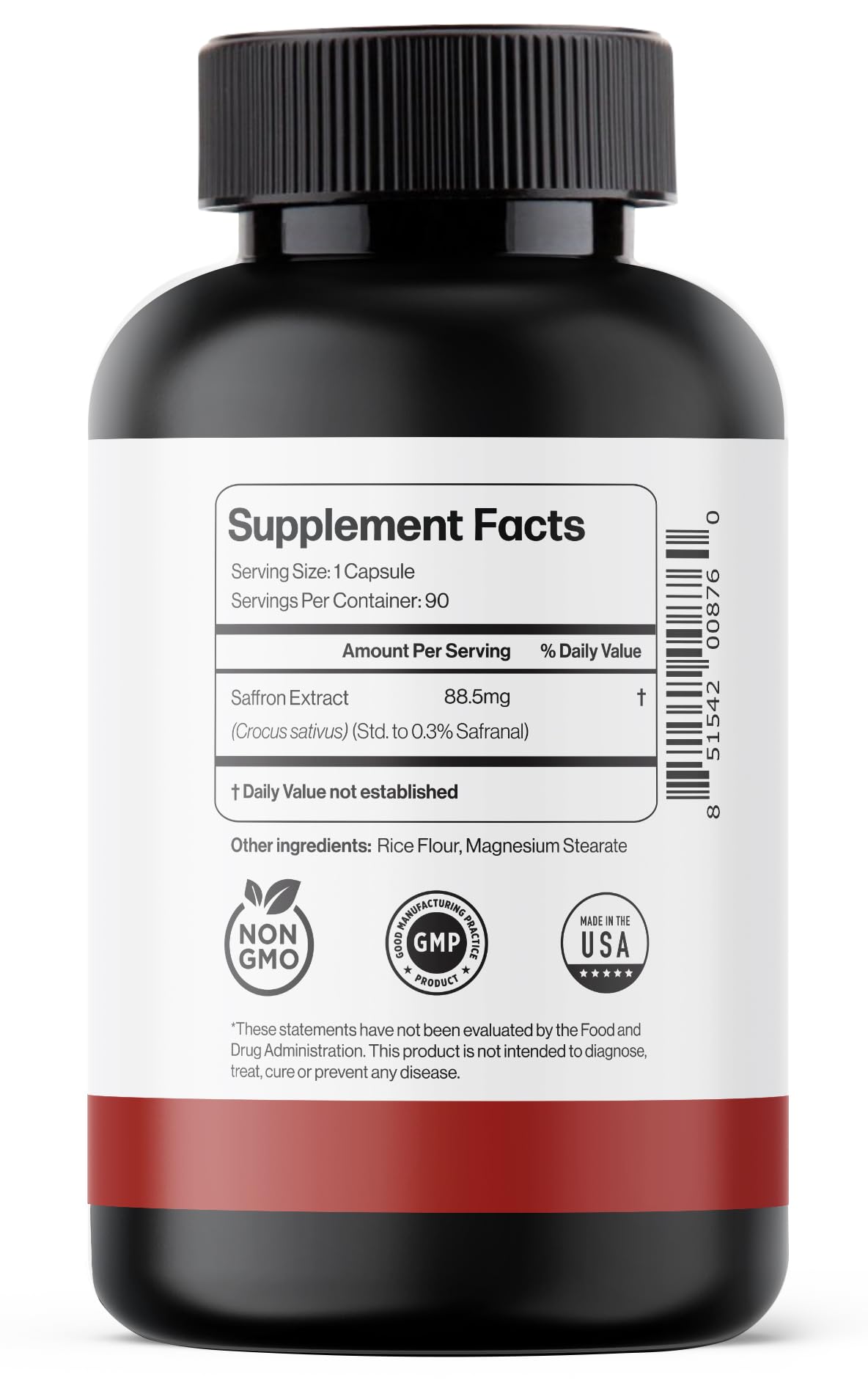 Saffron Extract Supplement – Mood & Eye Support, 90 Servings