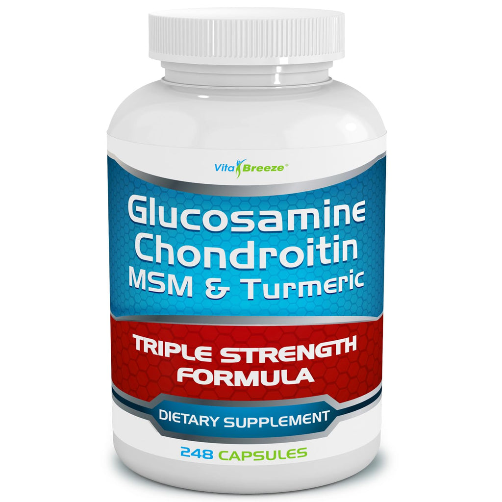 Glucosamine Chondroitin MSM & Turmeric Capsules for Joint Support 248 Ct