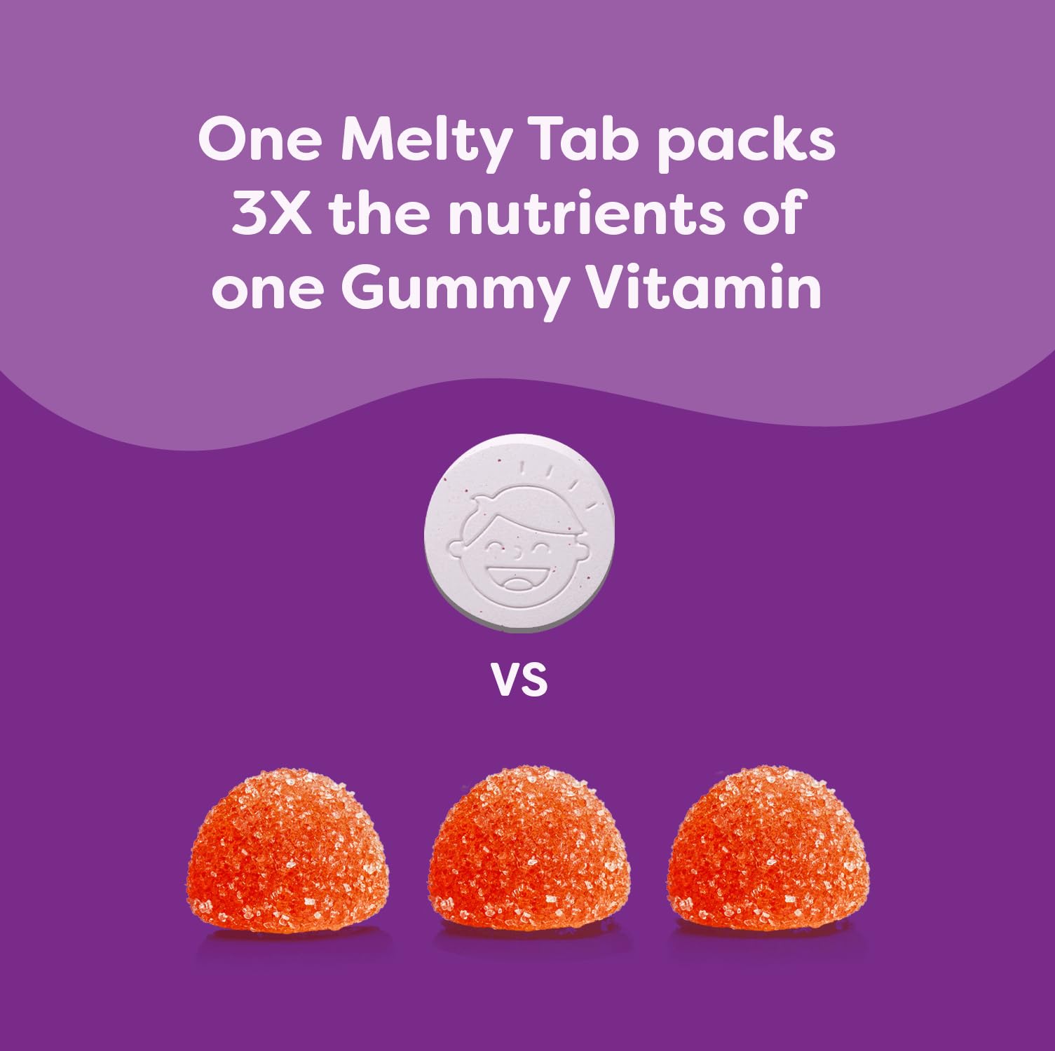 Kids Multivitamin with Iron Dissolvable Zinc Vitamin C 60 Count - Orange