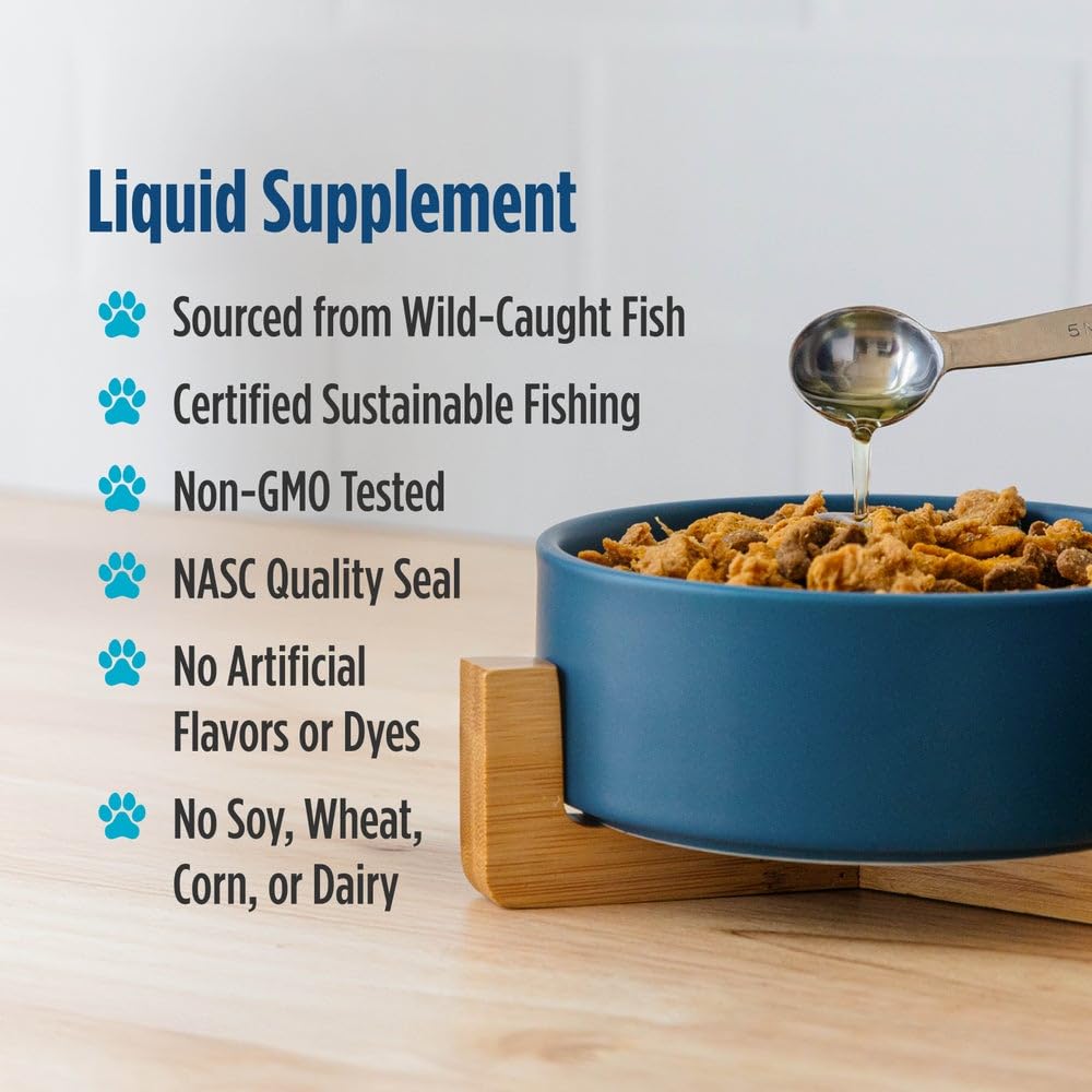 Omega-3 Fish Oil Liquid for Large Dogs – EPA & DHA 16oz