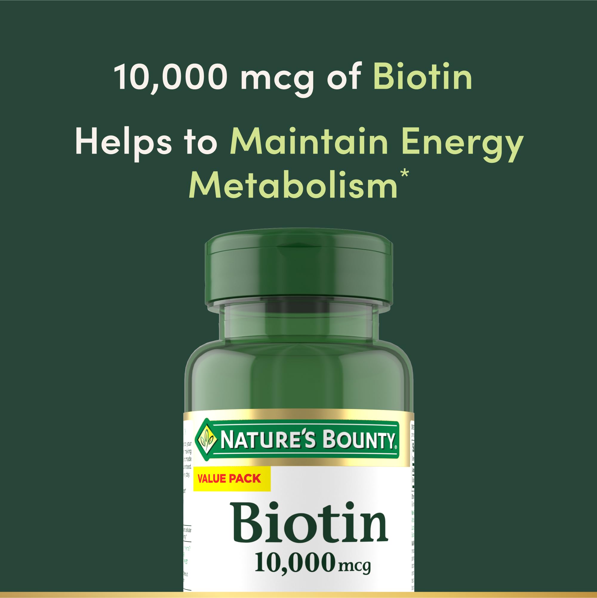 Biotin 10000mcg Hair Skin Nails Vitamins 180 Softgels