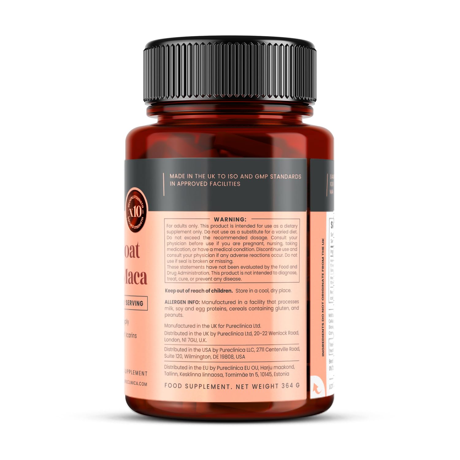 Horny Goat Weed & Maca Extract Capsules for Libido & Performance Support 180 Ct