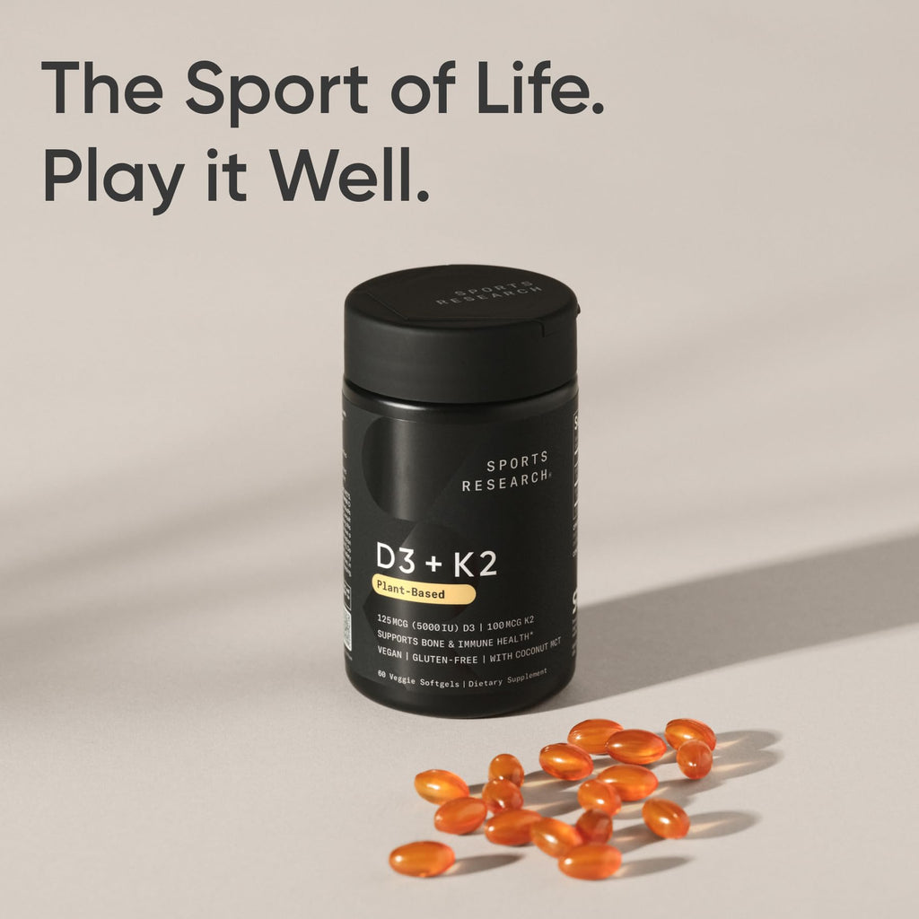 Vitamin D3 5000 IU + K2 MK-7 with Coconut Oil – 60 Softgels