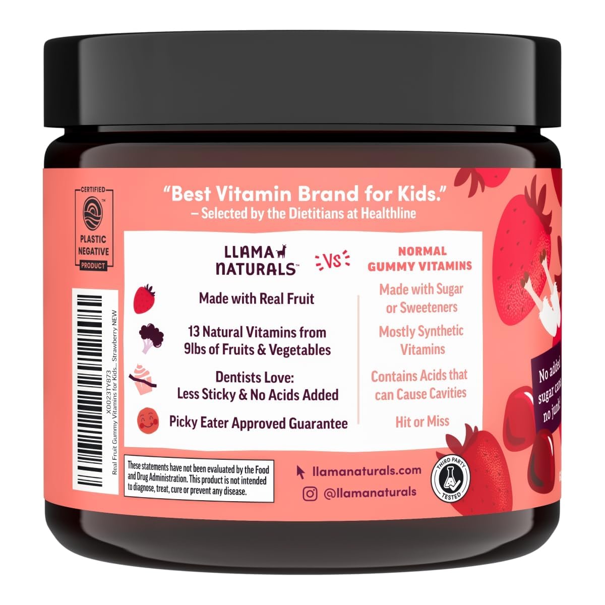 Kids Organic Multivitamin Gummies Vitamin D C 90 Count