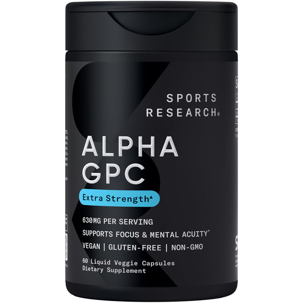 Alpha GPC 630mg Capsules for Focus, Memory & Cognitive Support Vegan