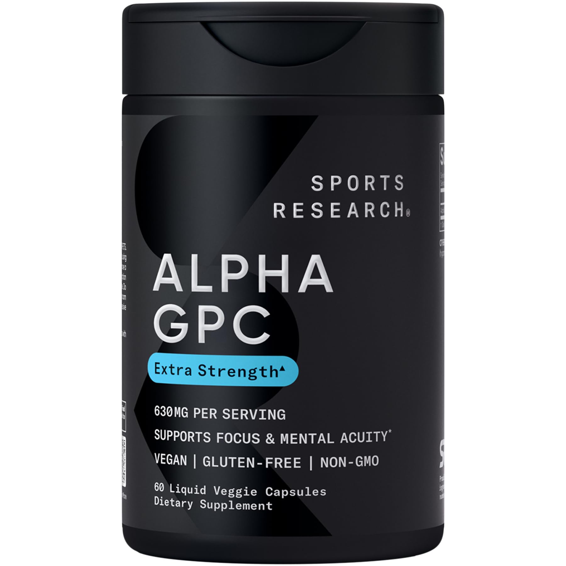 Alpha GPC 630mg Capsules for Focus, Memory & Cognitive Support Vegan