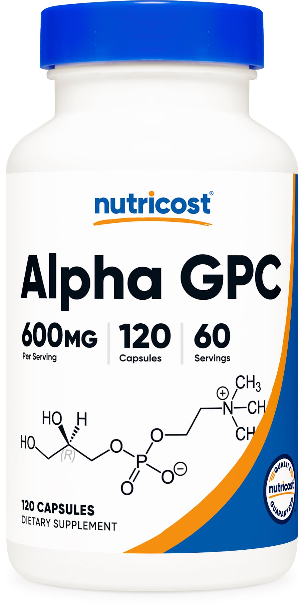 Alpha GPC 600mg Capsules for Memory, Focus & Cognitive Support 120 Ct