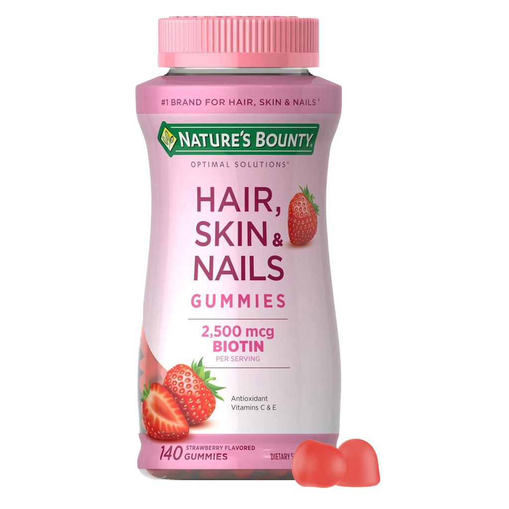 Hair Skin Nails Gummies Biotin 2500mcg 140 Count