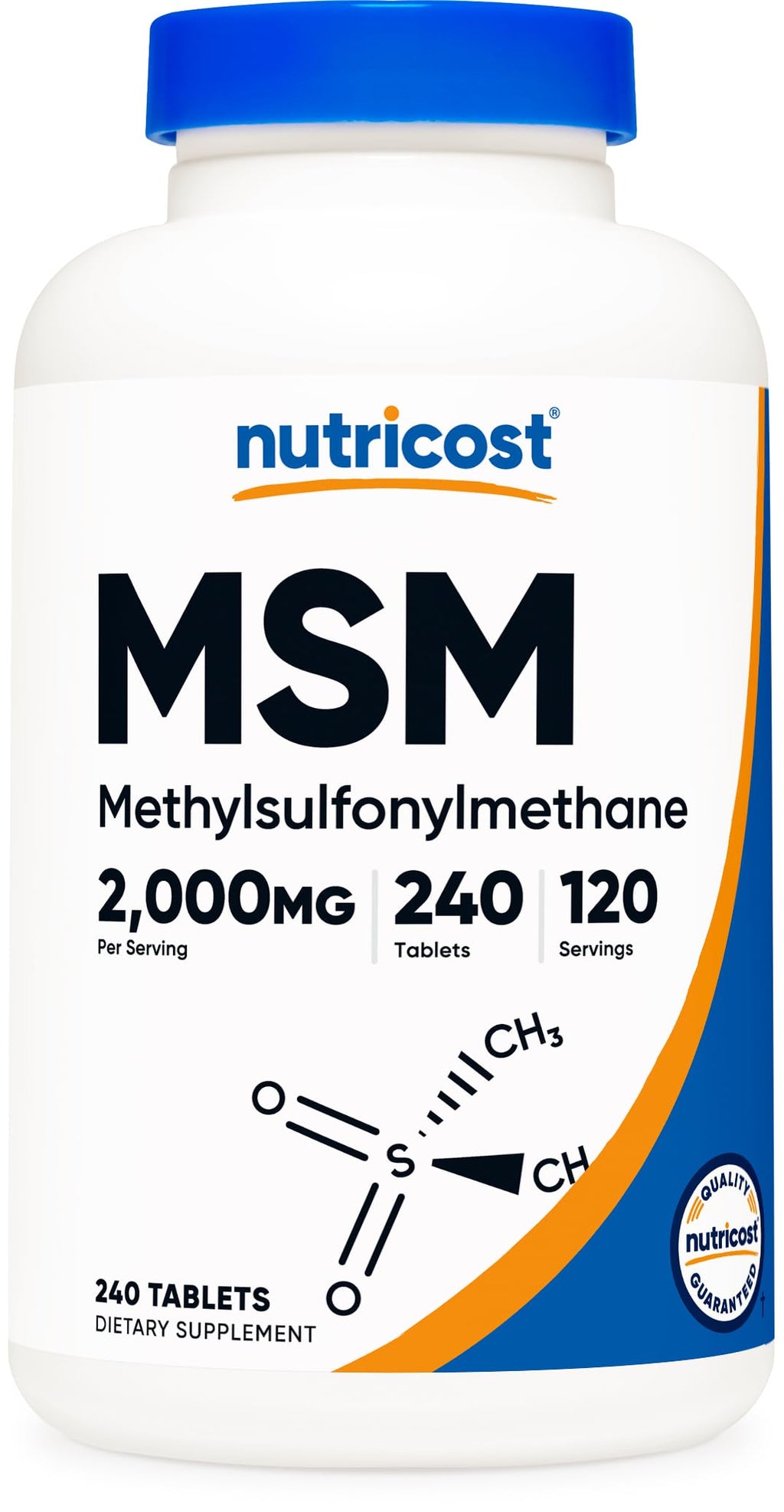 MSM 2000mg Tablets for Joint Health, Mobility & Recovery Support 240 Ct