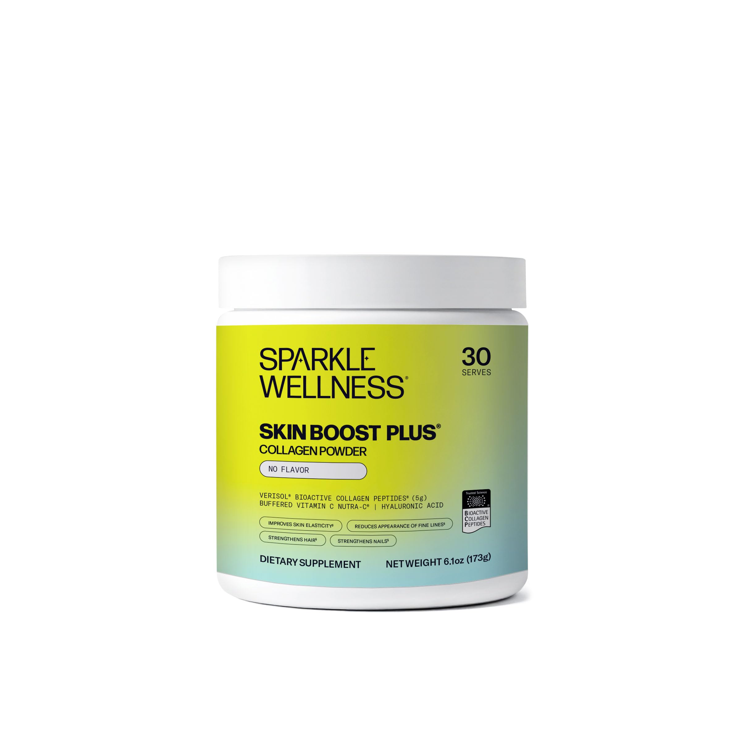 Collagen Peptides Powder Vitamin C Hyaluronic 30 Servings