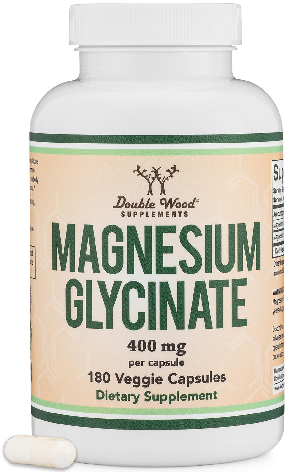 Magnesium Glycinate 400mg – Sleep & Muscle Support, 180 Capsules