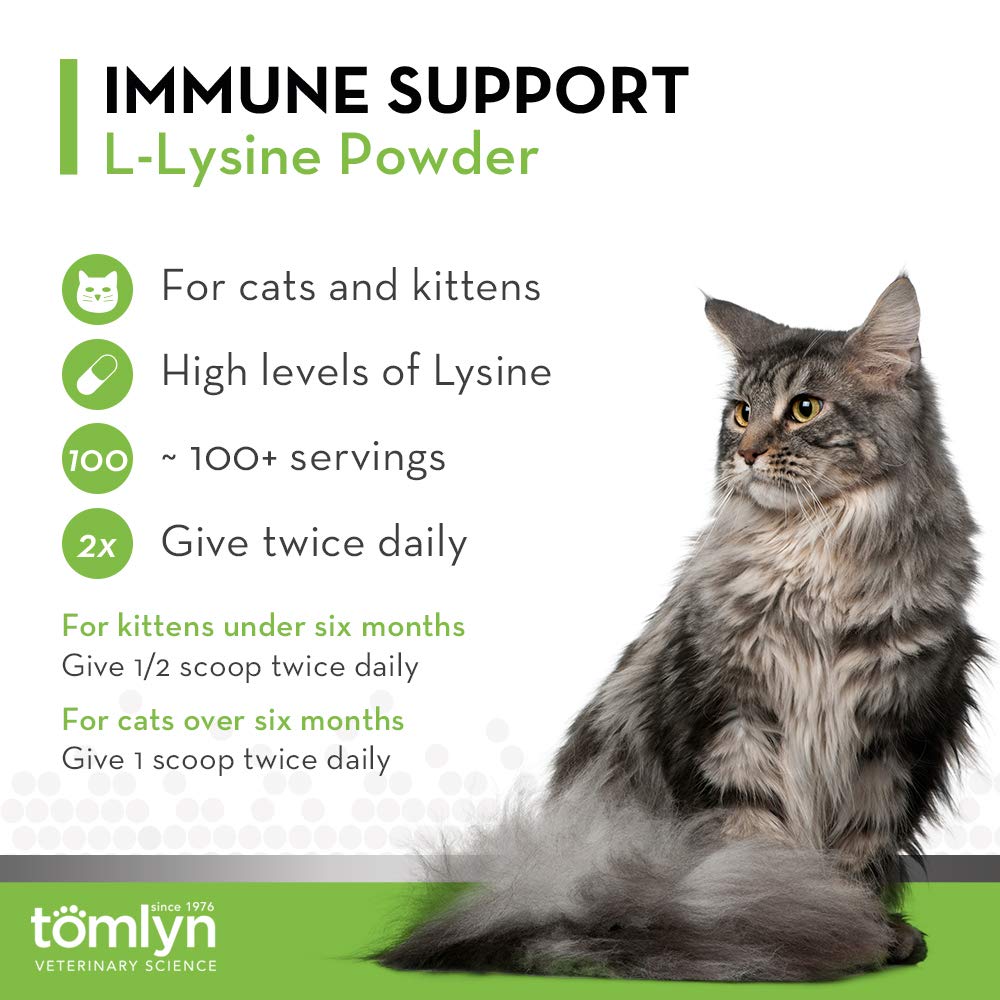L-Lysine Immune Support Powder for Cats & Kittens – Fish Flavor 3.5oz
