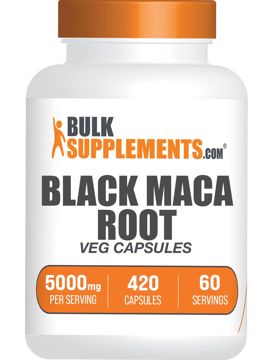 Black Maca Root Capsules 5000mg for Energy, Stamina & Hormone Support 420 Ct