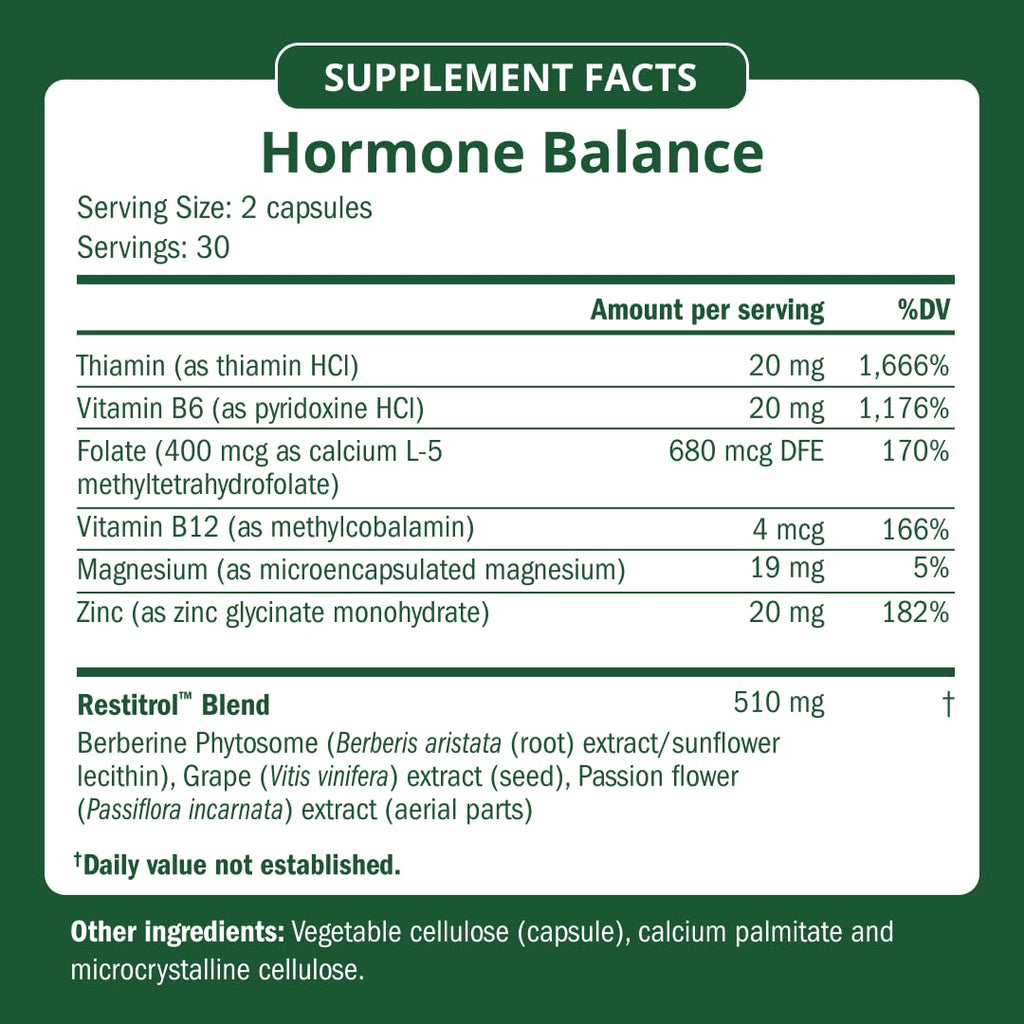 Hormone Balance Supplement – Mood, Sleep & Skin Support, 60 Ct