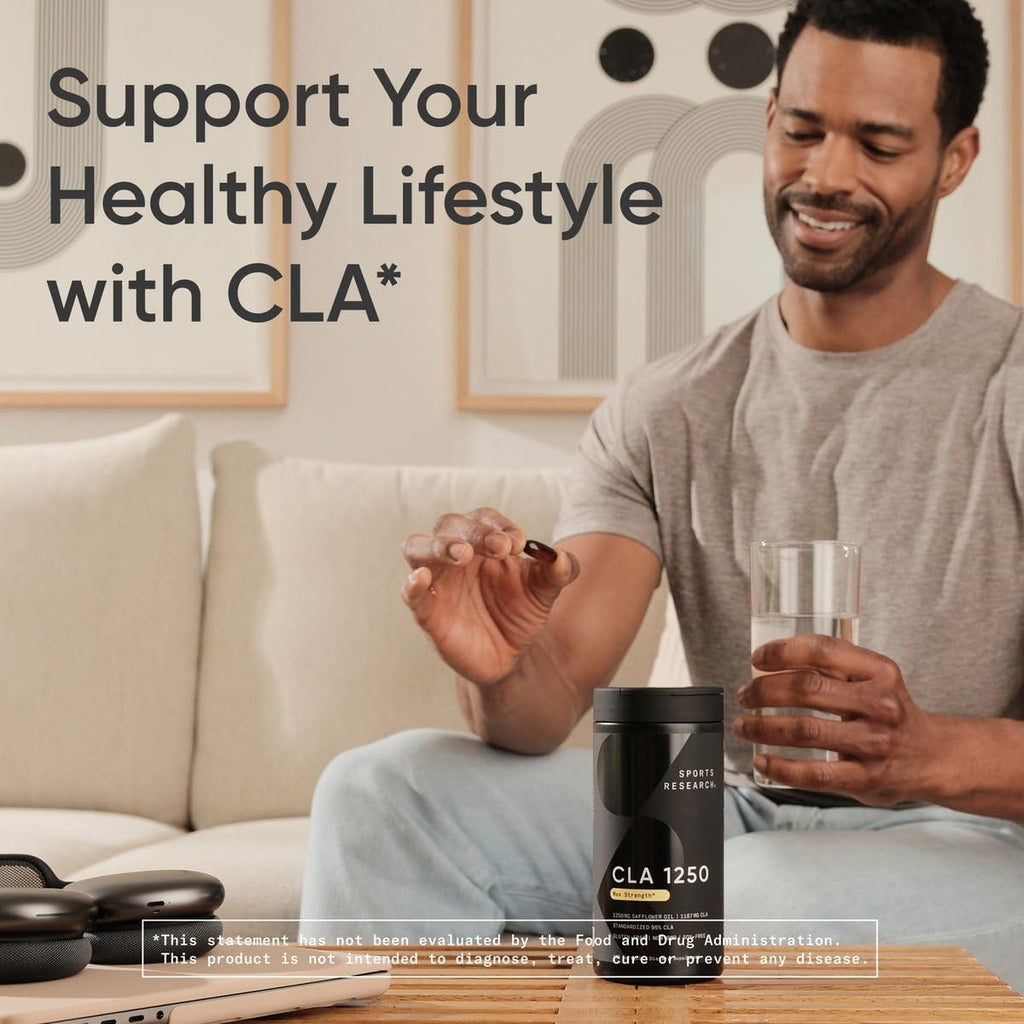 CLA 1250mg Softgels for Fat Metabolism & Lean Body Support 180 Ct