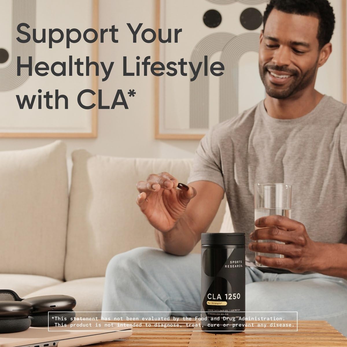 CLA 1250mg Softgels for Fat Metabolism & Lean Body Support 180 Ct