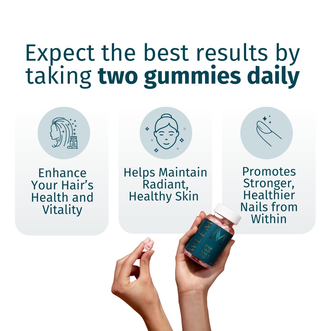 Hair Skin & Nails Biotin Gummies – Healthy Hair Growth Support