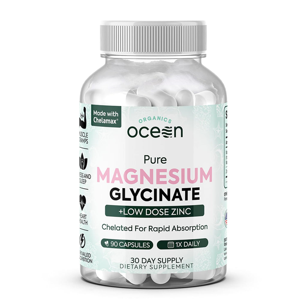 Magnesium Glycinate with Zinc – Sleep & Muscle Support, 90 Caps