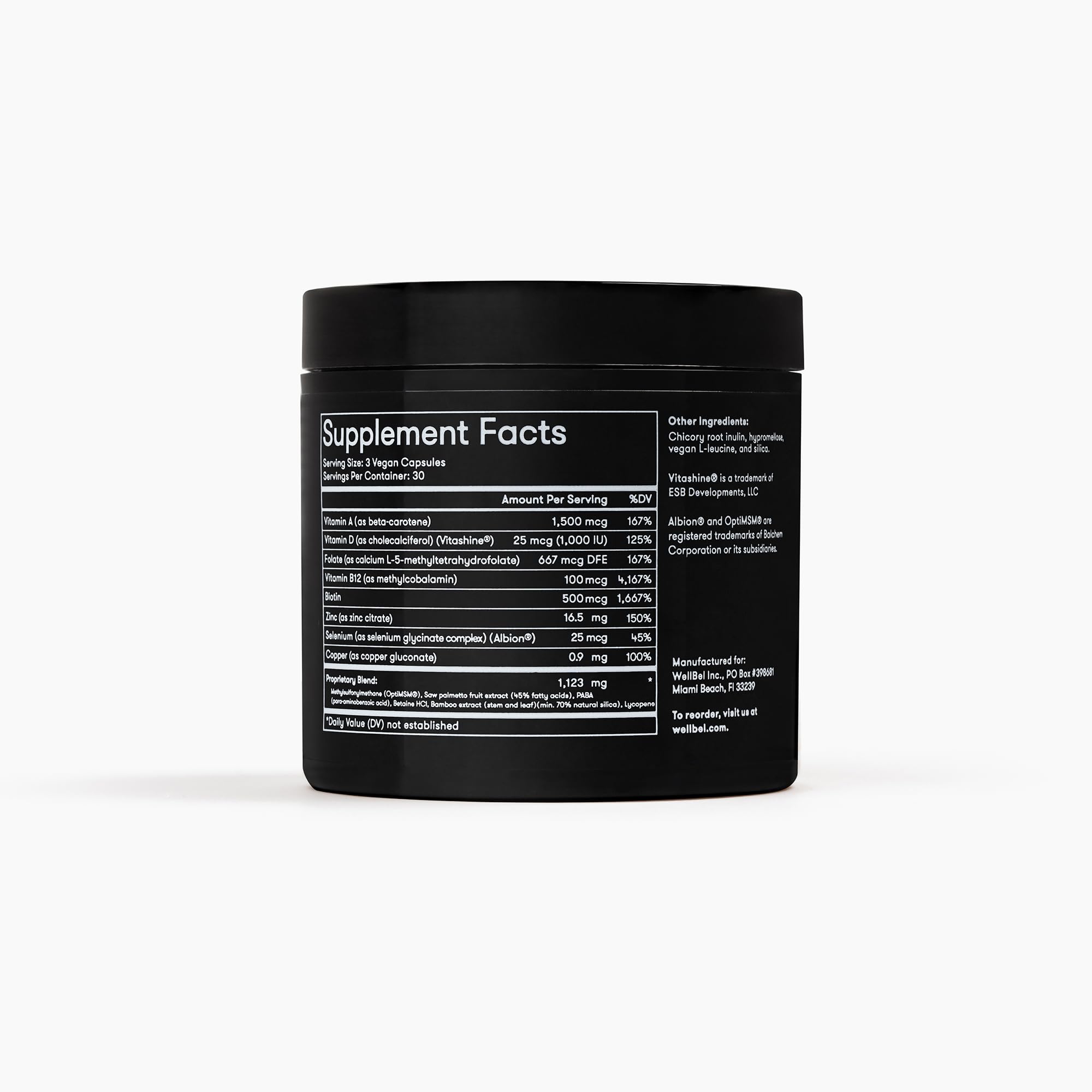 Men’s Hair Skin Nails Vitamins Vegan 90 Count