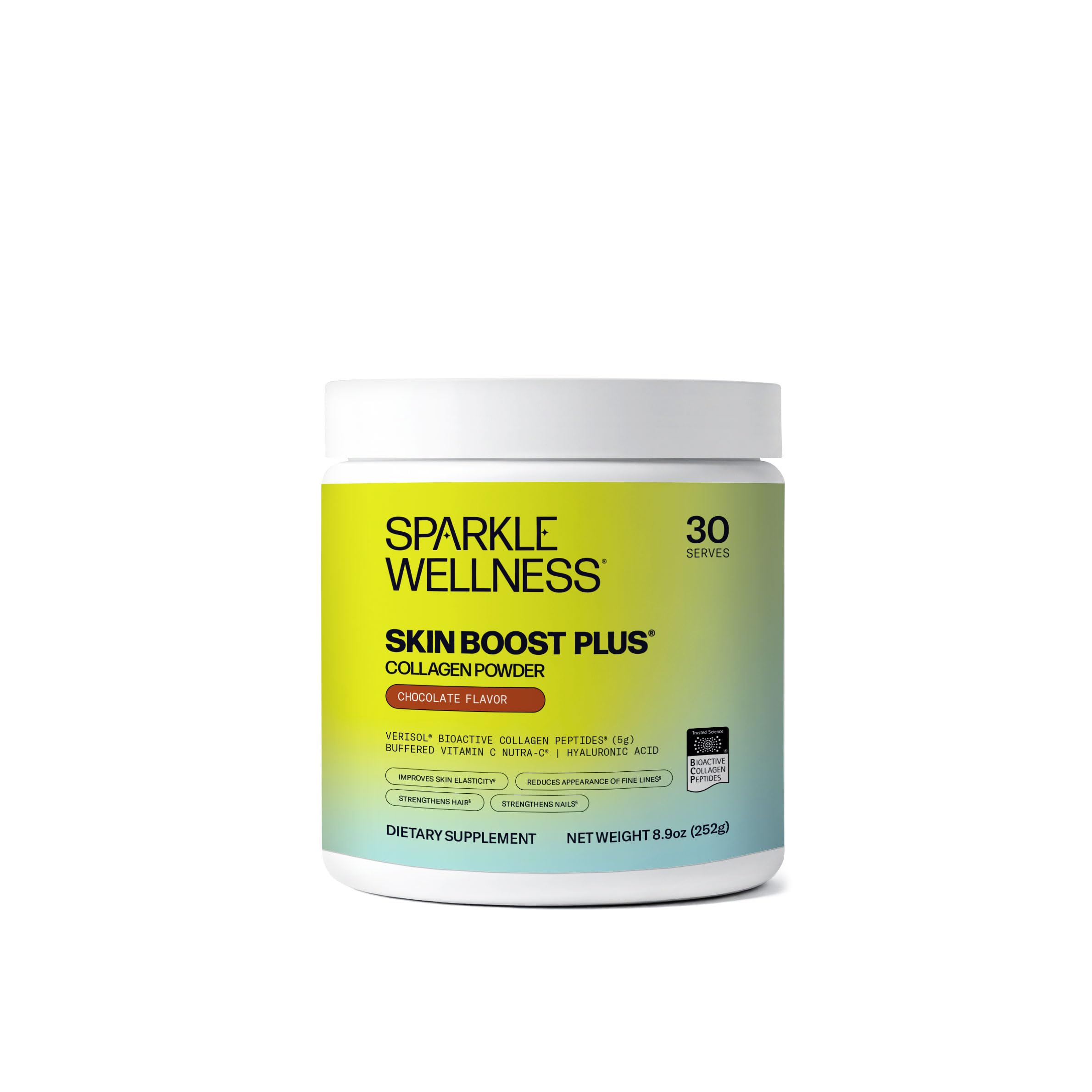 Chocolate Collagen Peptides Powder Beauty Support 30 Servings