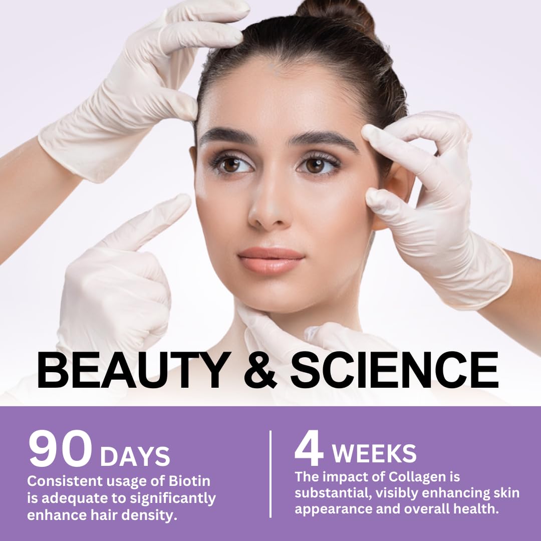 Biotin 25000mcg Hair Growth Collagen Keratin 60 Capsules