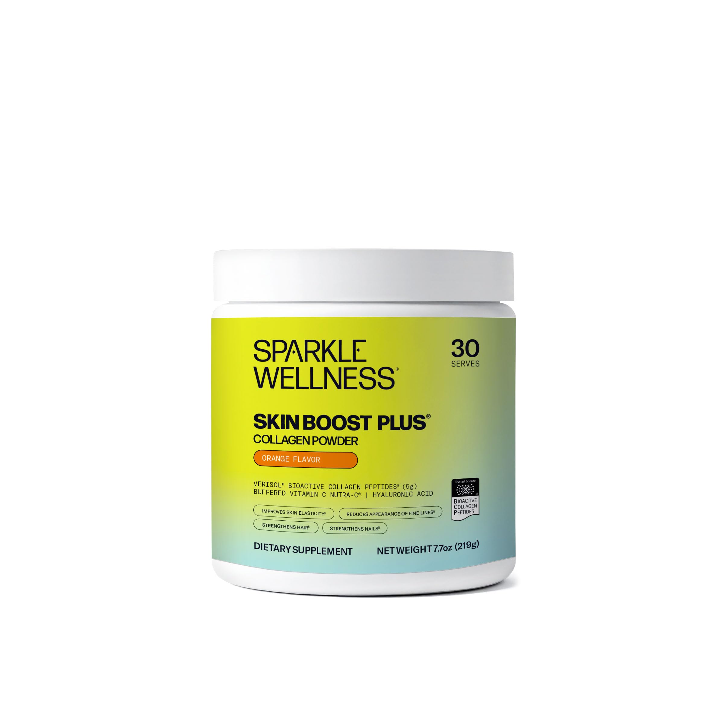 Orange Collagen Peptides Powder Skin Glow 30 Servings