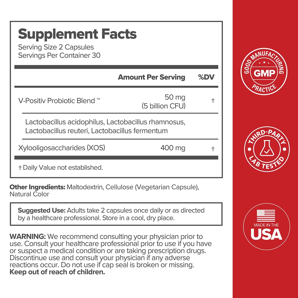 Vaginal Probiotic for Women with Lactobacillus – pH Balance, 60 Caps