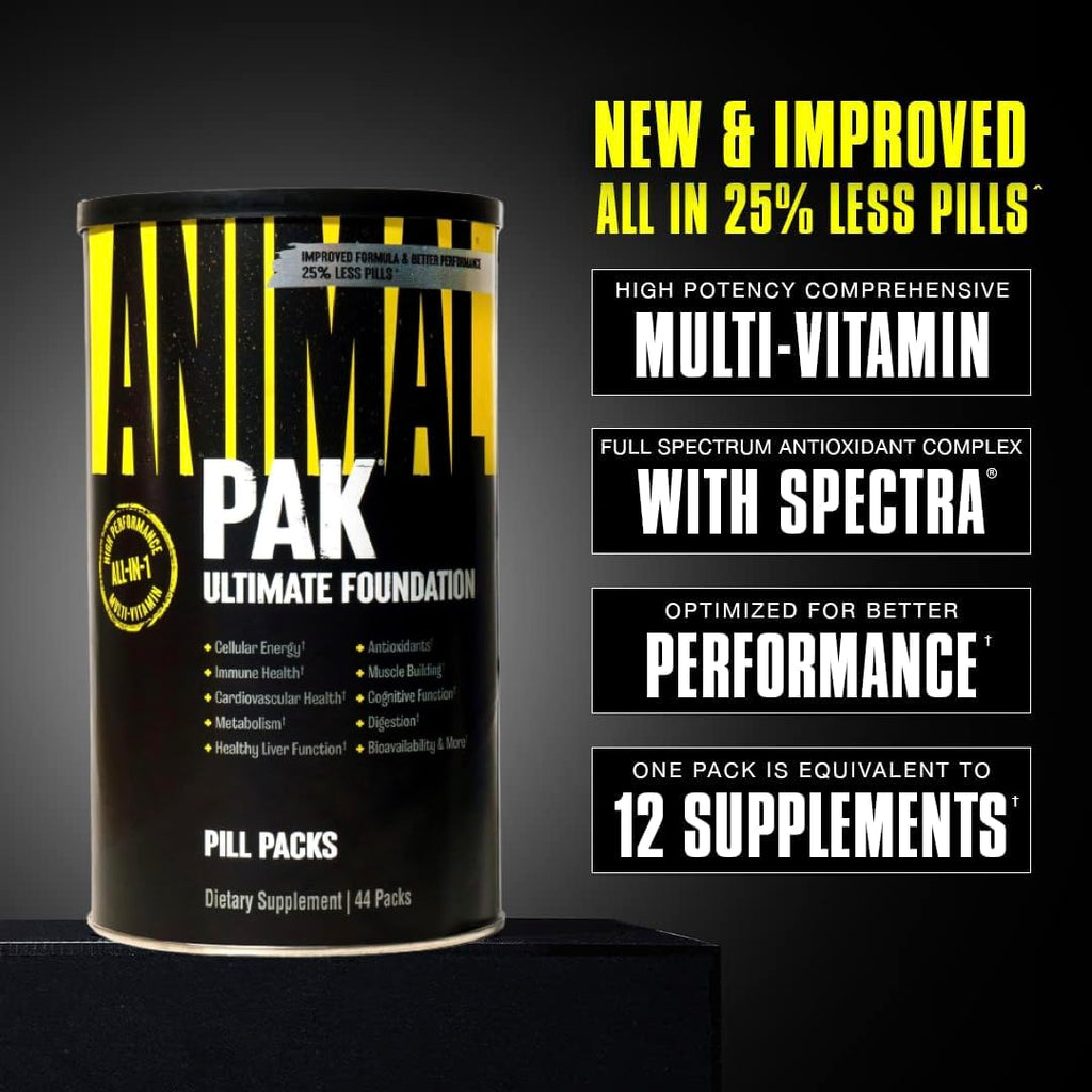 All-in-One Multivitamin Pack – Zinc, Vitamins B, C, D, Amino Acids, Immune Support, 44 Count