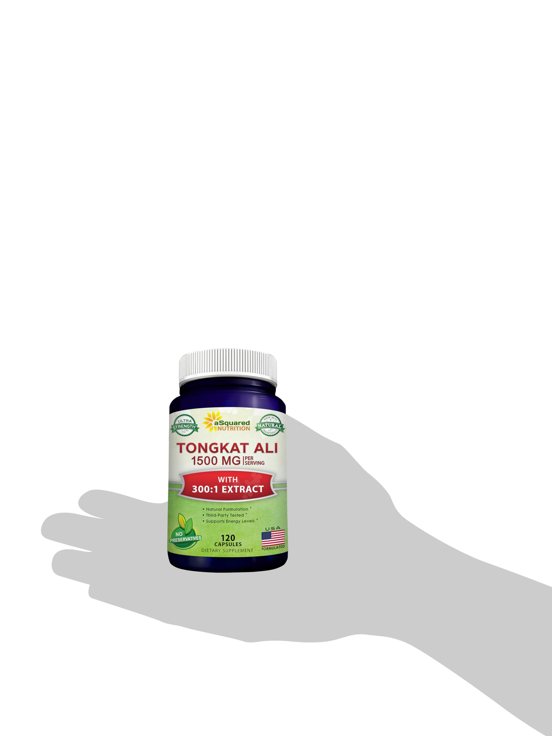Tongkat Ali 1500mg Capsules for Testosterone, Energy & Performance Support 120 Ct