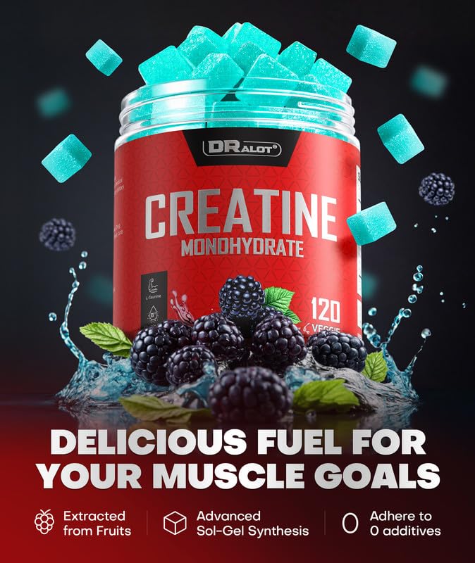Creatine Monohydrate Energy Pre-Workout Gummies 5000mg Vegan