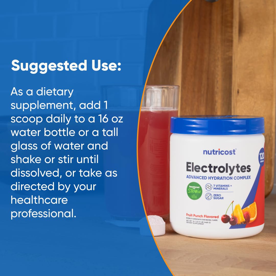 Electrolyte Powder Drink Mix – Hydration Support, 120 Servings