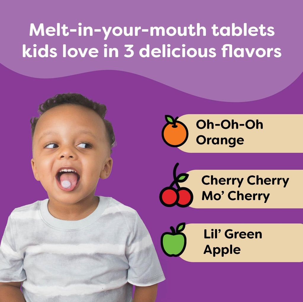 Kids Multivitamin with Iron Dissolvable Zinc Vitamin C 60 Count - Cherry