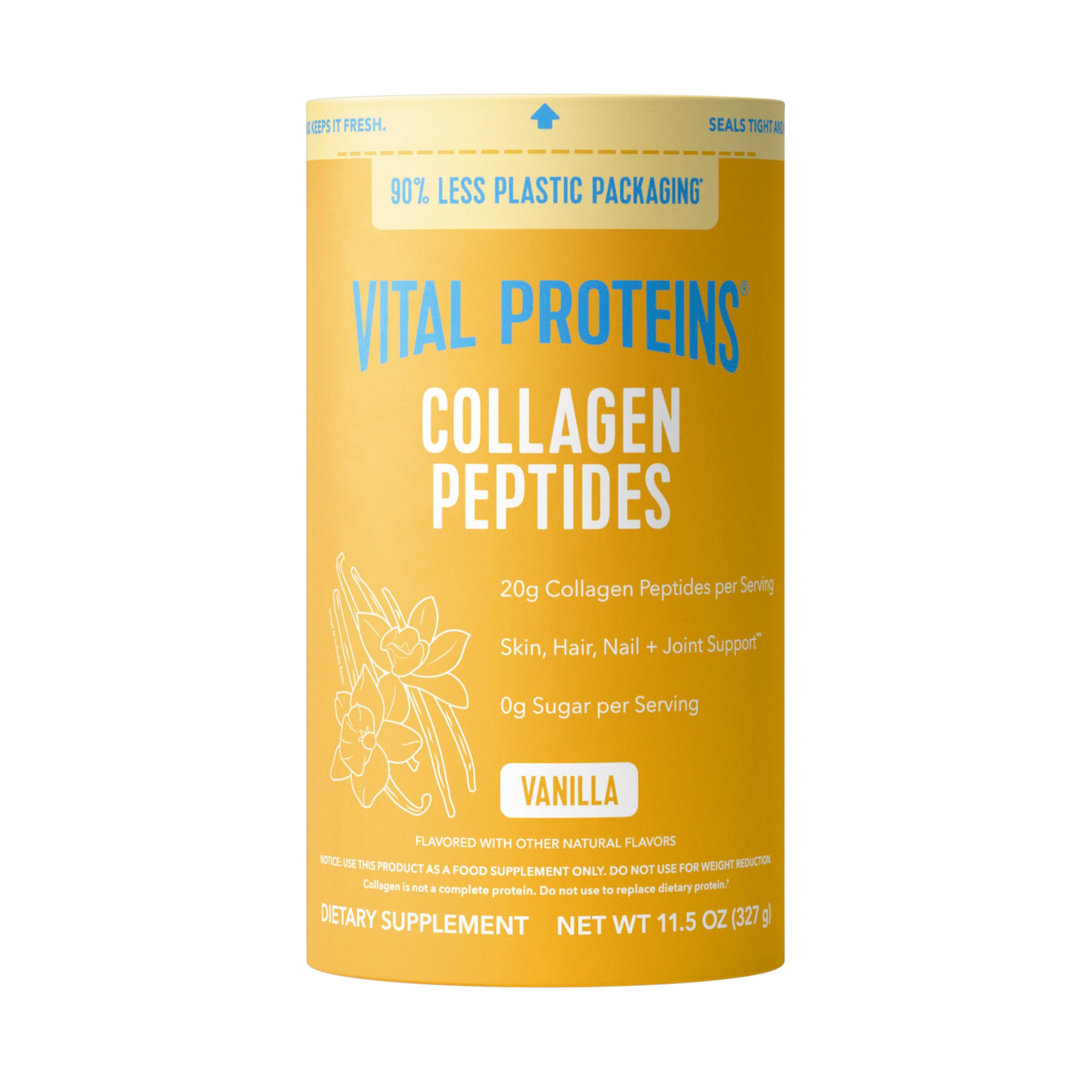 Vanilla Collagen Peptides Powder Hair Skin Joint Support