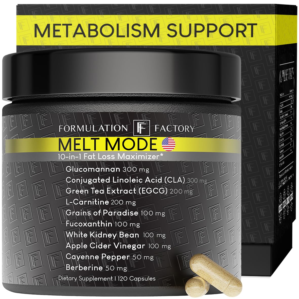 Metabolism Booster with L-Carnitine & Green Tea – 120 Capsules