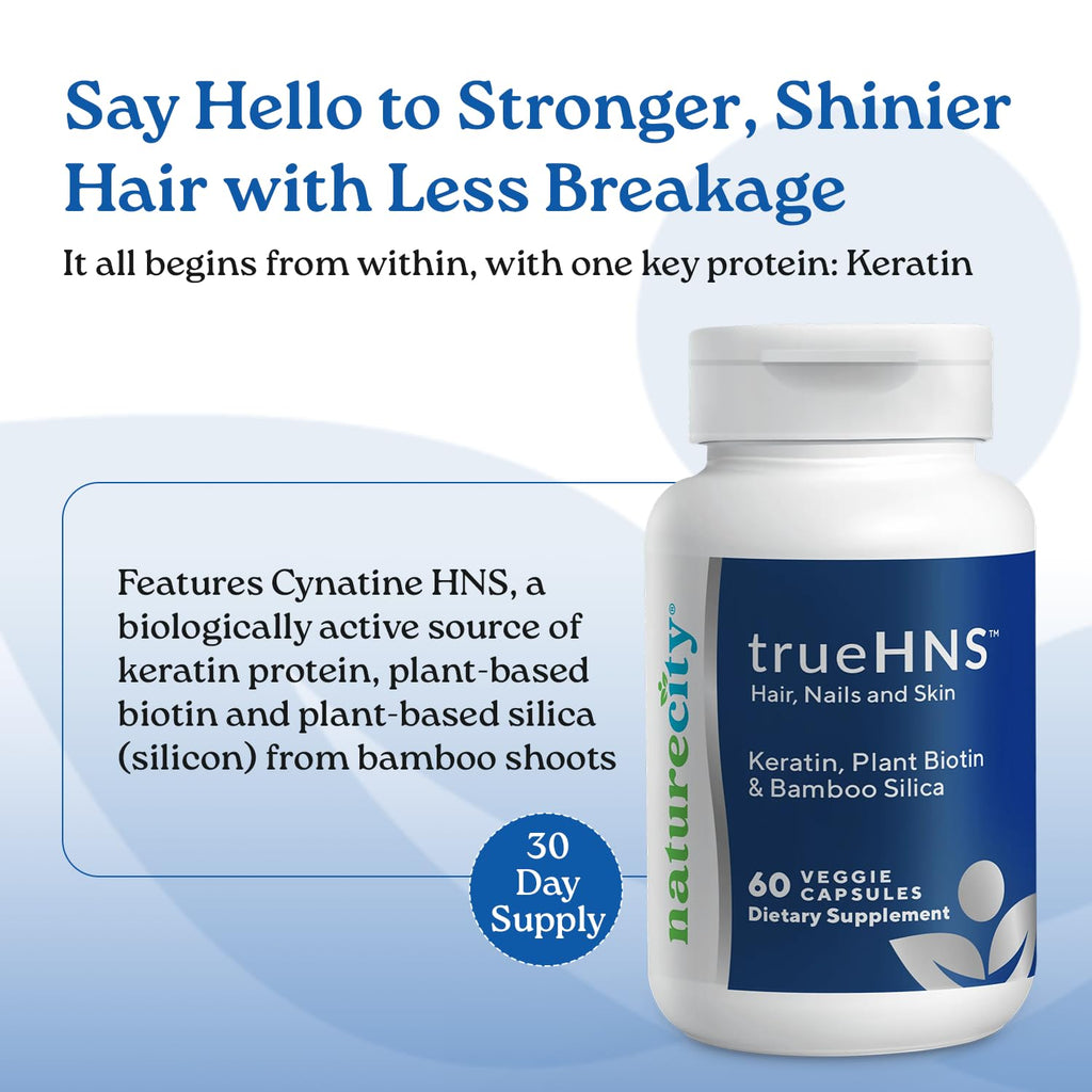 Hair Nails Skin Vitamins Keratin Biotin 60 Capsules