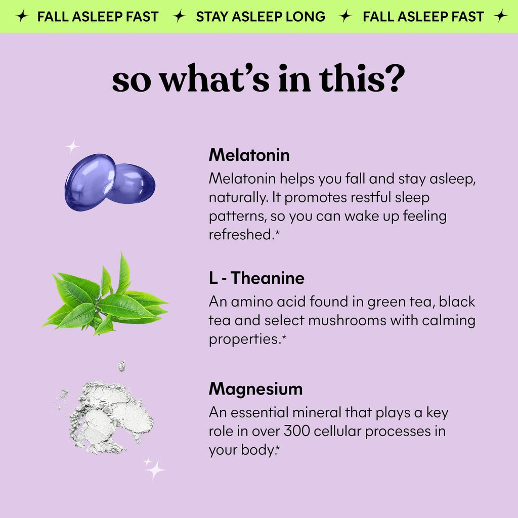 Melatonin Sleep Gummies 5mg with Magnesium & L-Theanine – 60 Count