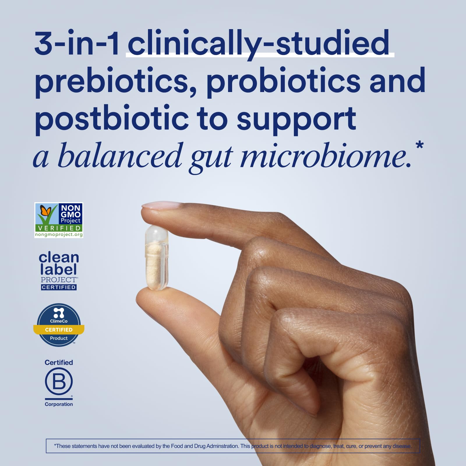 Synbiotic Probiotic 3-in-1 – Gut & Digestive Support, 30 Capsules