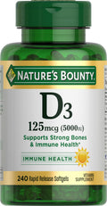 Vitamin D3 5000 IU Softgels – Immune Support, 240 Ct