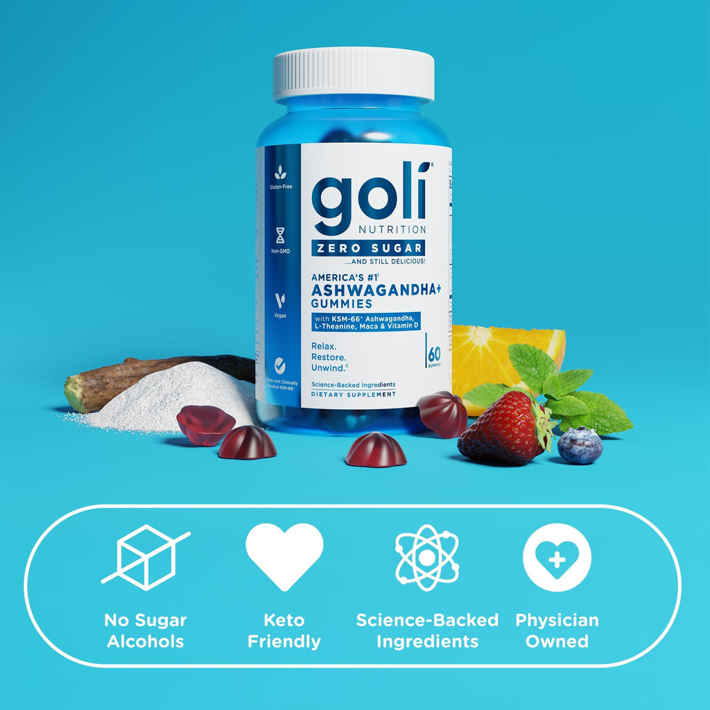 Ashwagandha Gummies KSM-66 for Stress, Mood & Relaxation Support Sugar Free