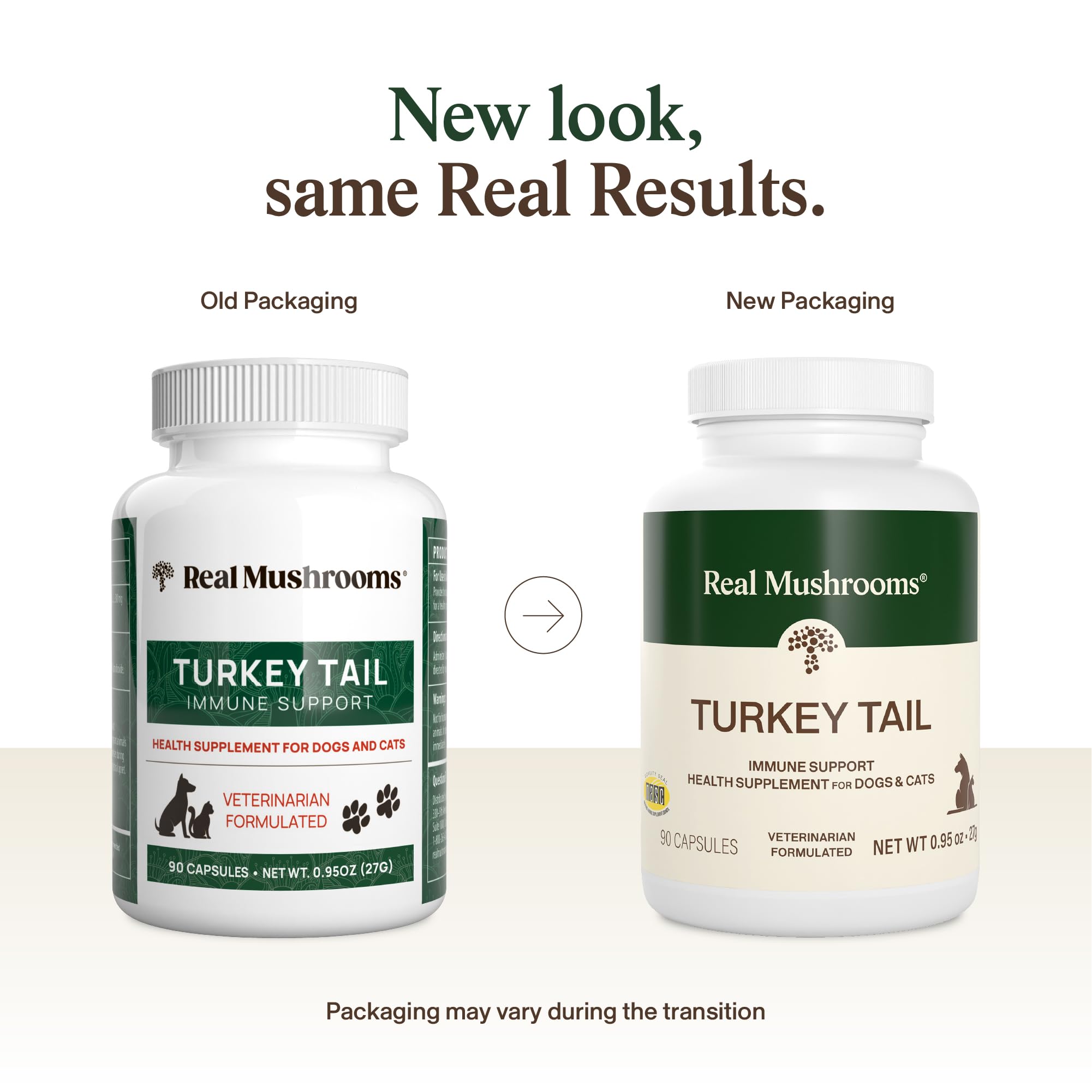 Organic Turkey Tail Mushroom Capsules for Dogs & Cats – 90ct