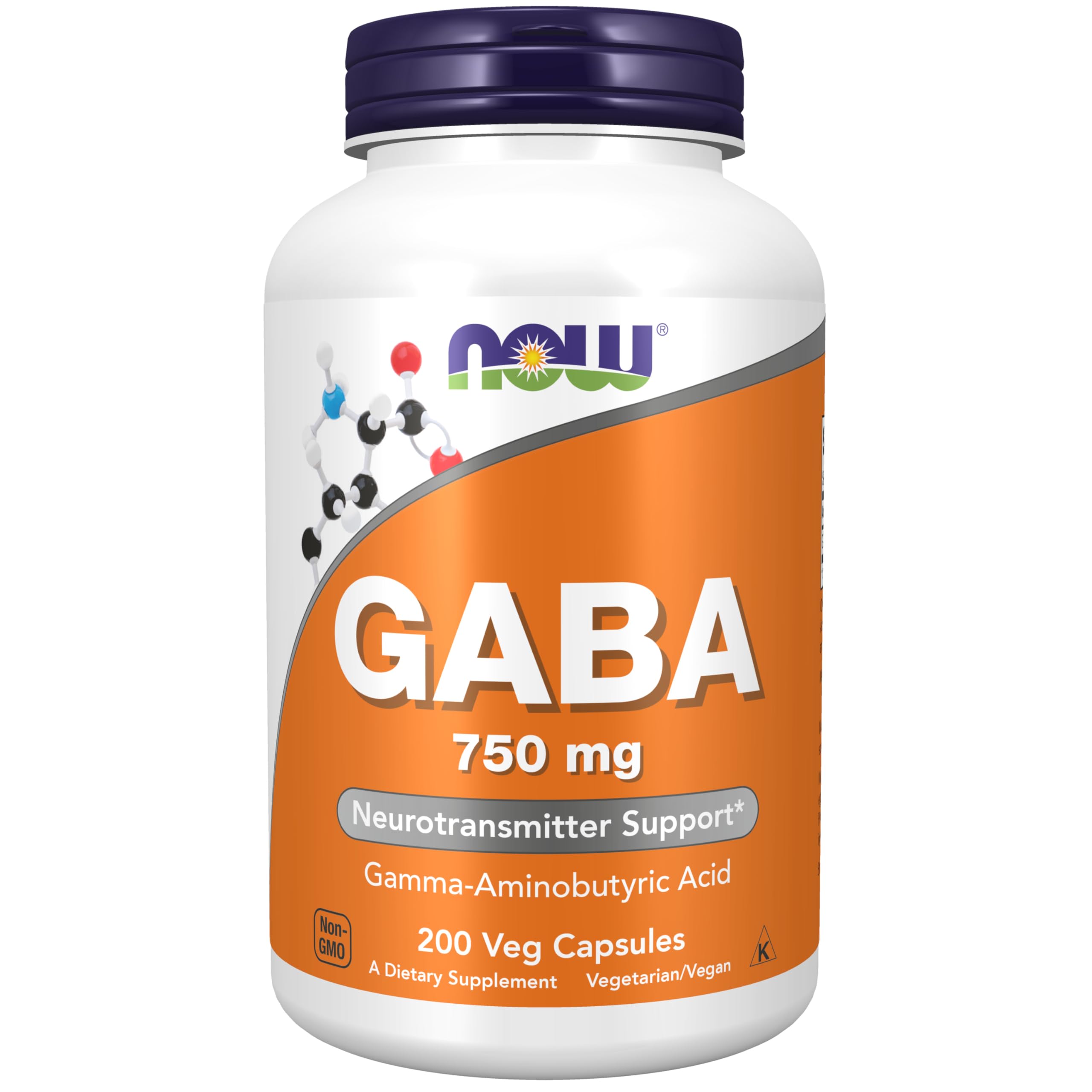 GABA 750mg Supplement – Calm & Neuro Support, 200 Capsules