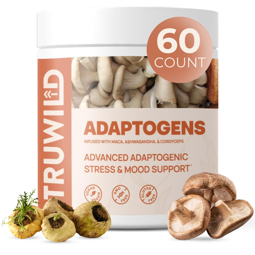 Adaptogen Mushroom Blend Capsules – Energy & Stress Support, 60 Ct
