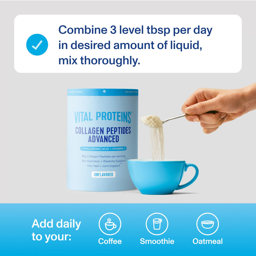 Collagen Peptides Powder with Hyaluronic Acid & Vitamin C – 27 Servings