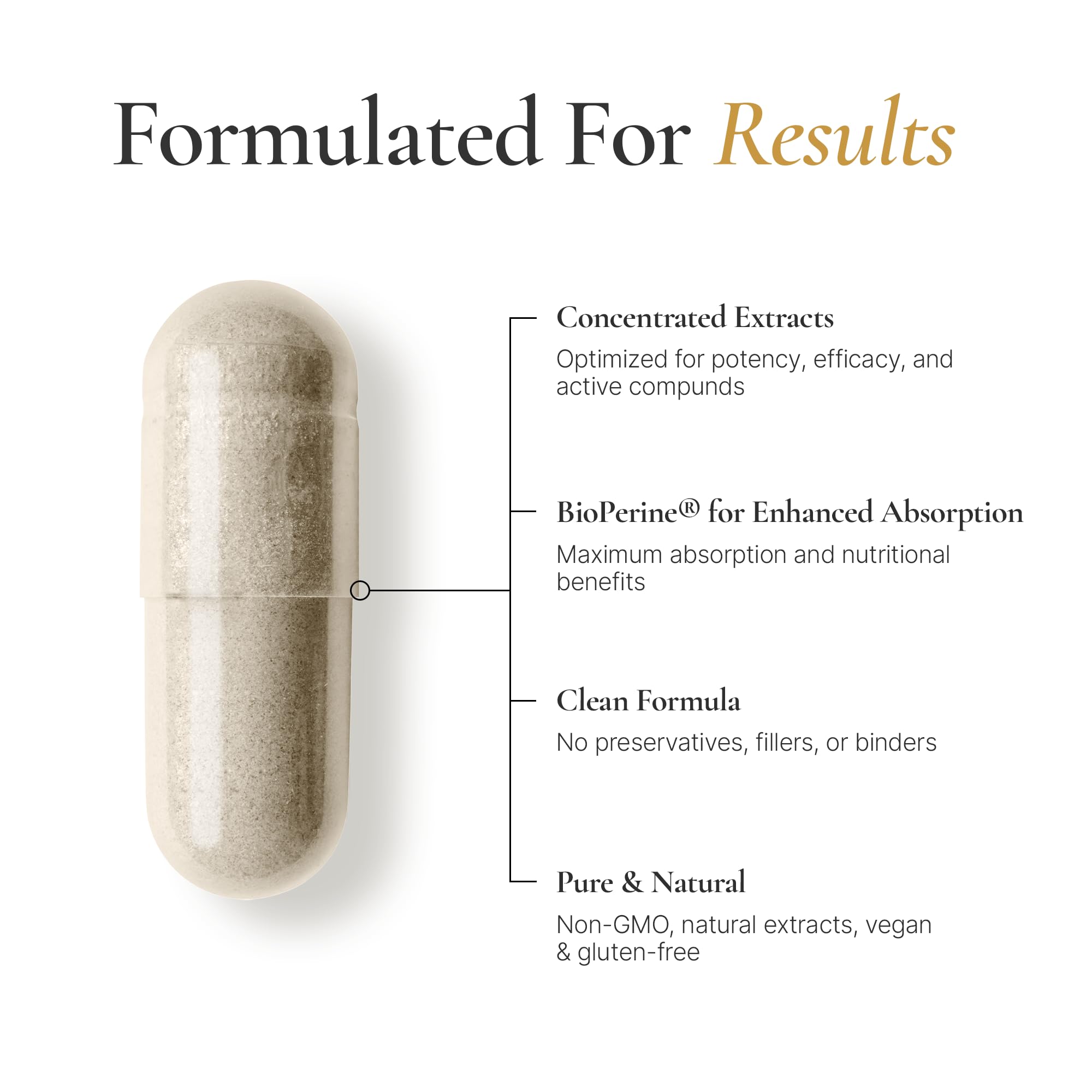 Nootropic Brain Supplement with Lion’s Mane for Focus, Memory & Mental Clarity 60 Ct