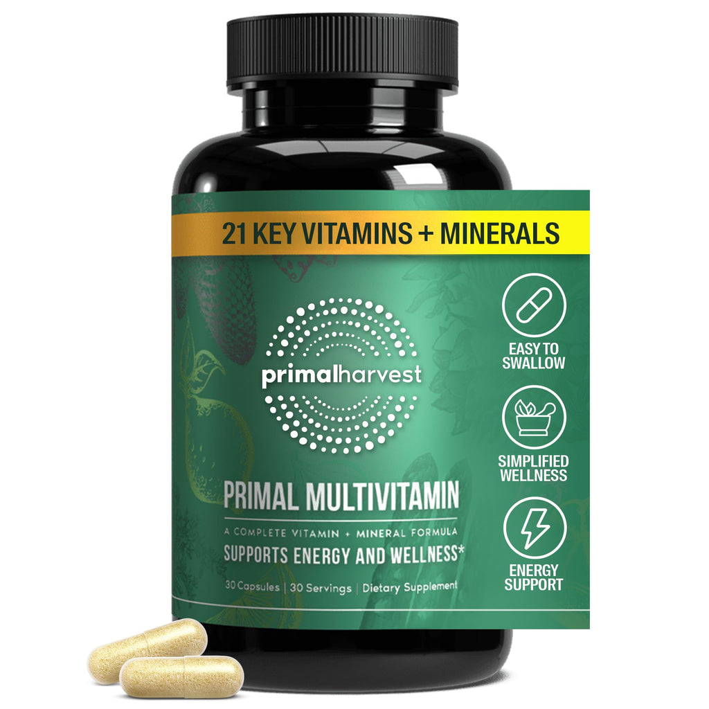 Daily Multivitamin – 21 Essential Vitamins & Minerals, A, C, D, E, B12, Biotin, Zinc