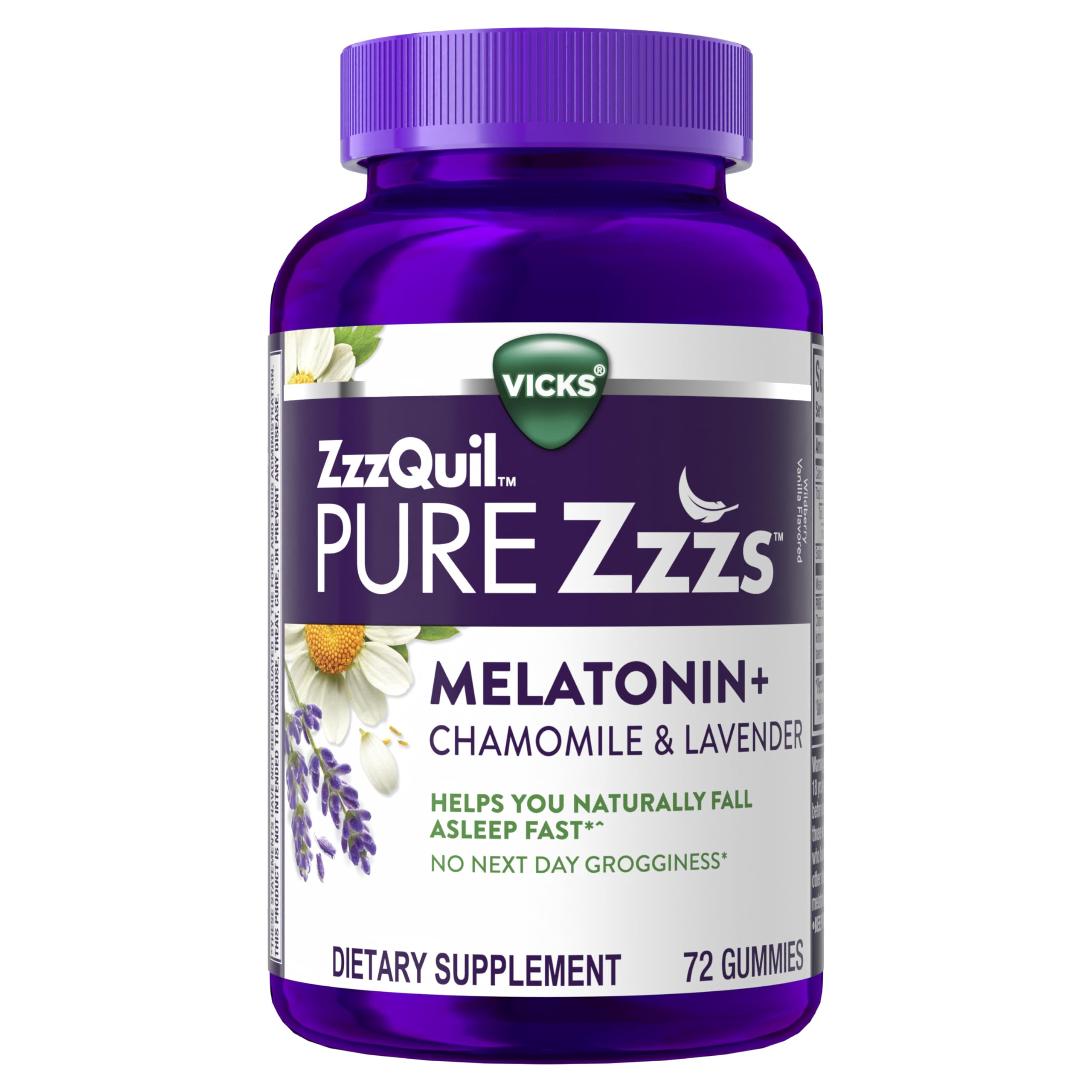 Melatonin Sleep Gummies 2mg with Chamomile & Lavender – 72 Count