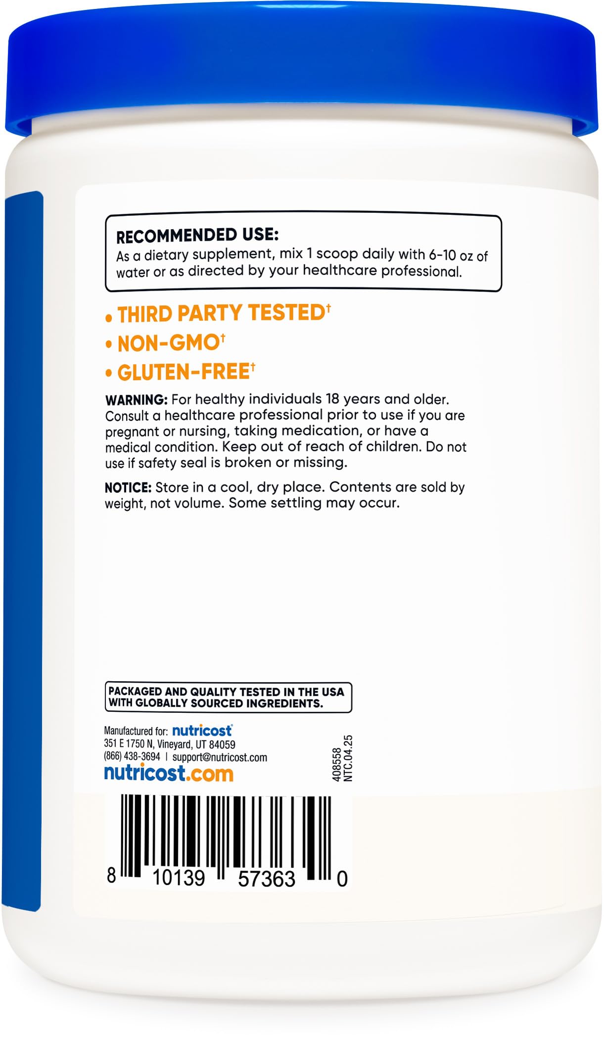 Glucomannan Powder 500g – Appetite & Weight Support